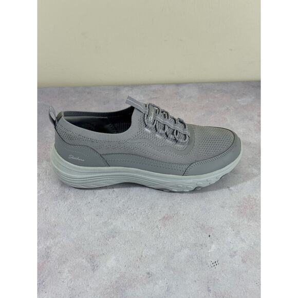 Skechers Womens Size 8 - 100668 Gray Relaxed Fit Memory Foam Slip On Sneaker - Picture 10 of 12